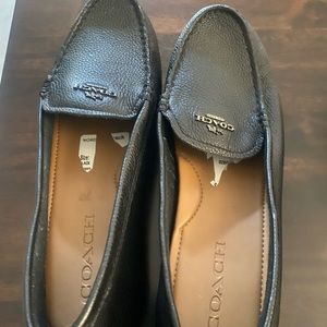 Coach loafers never worn in black grain leather